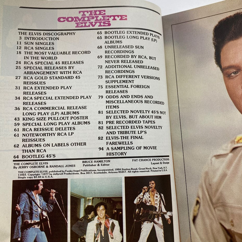 VTG 1977 The Complete Elvis Presley Magazine w Poster No Label