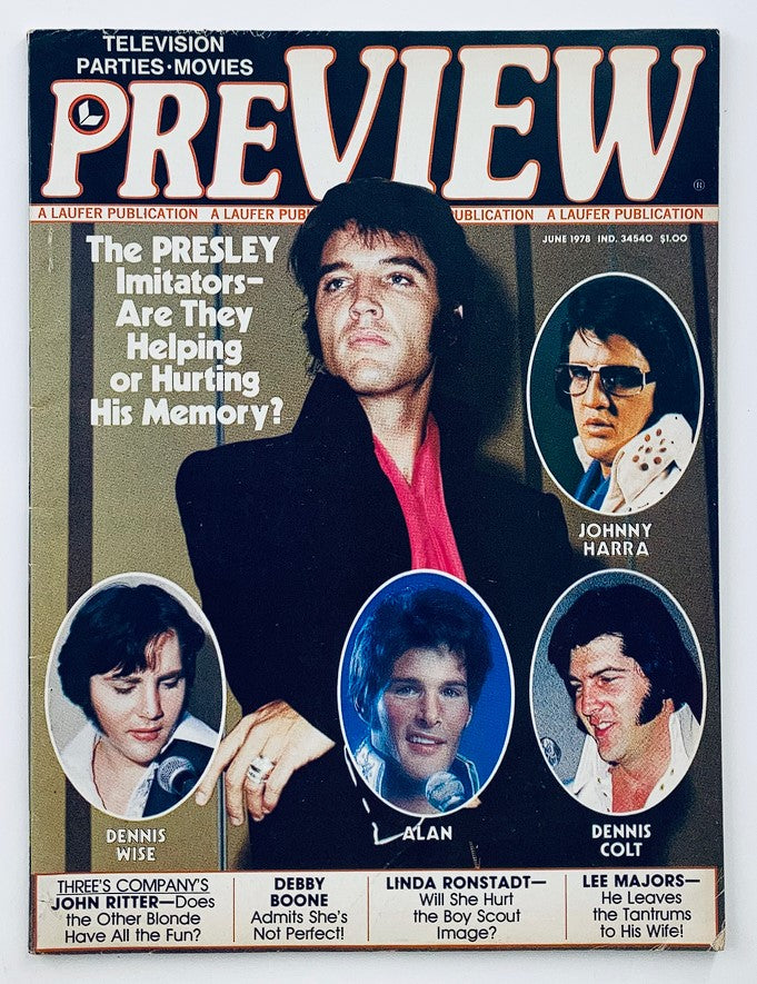 VTG Preview Magazine June 1978 Vol 2 #10 Elvis Presley & Imitators No Label