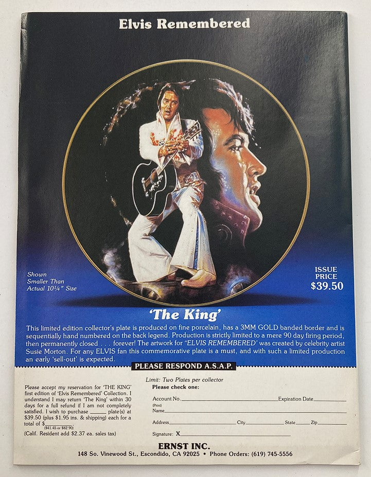 VTG Rock Stars Magazine 1987 Elvis Presley His Life & Music w Poster No Label