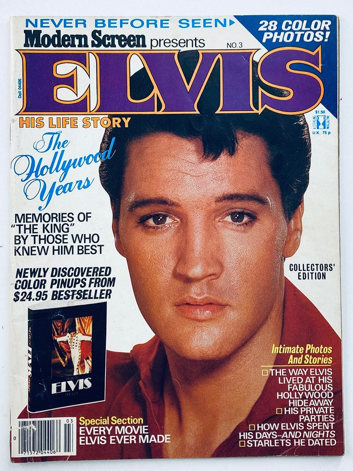 VTG Modern Screen Magazine 1979 Vol #3 Elvis Presley w Poster No Label