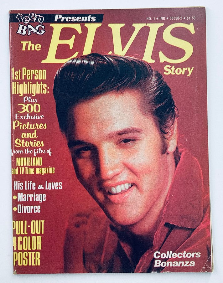 VTG Teen Bag Magazine 1977 The Elvis Presley Story w Poster No Label