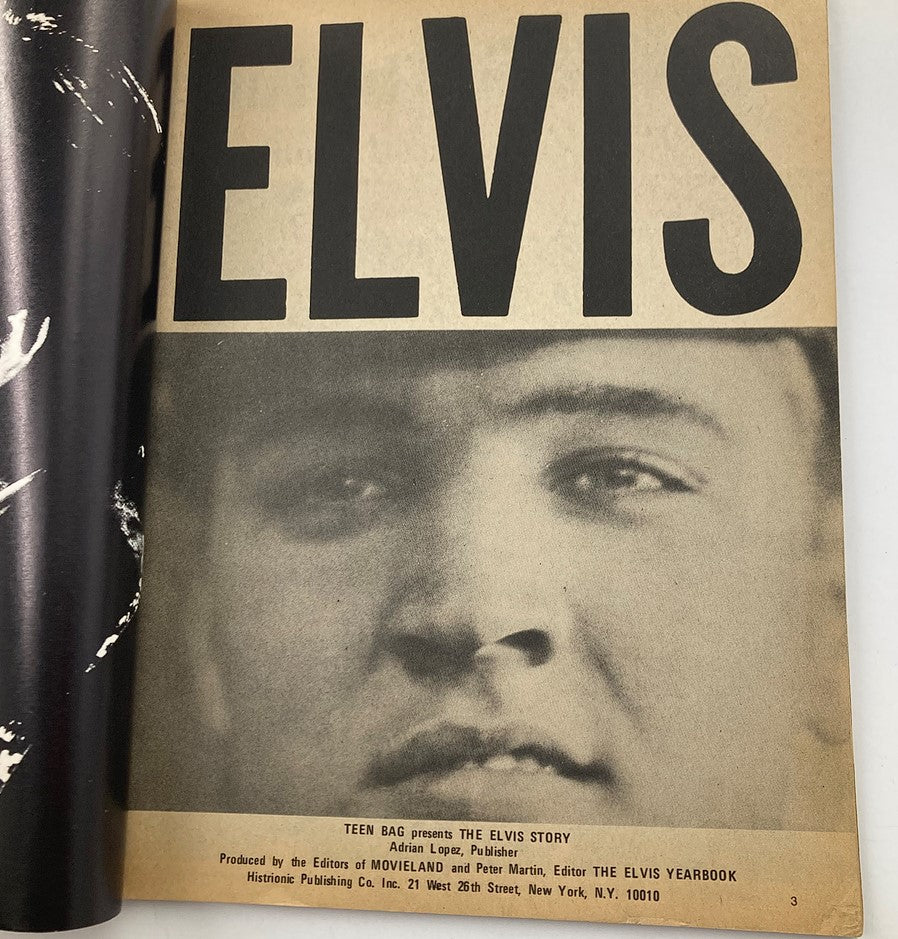 VTG Teen Bag Magazine 1977 The Elvis Presley Story w Poster No Label