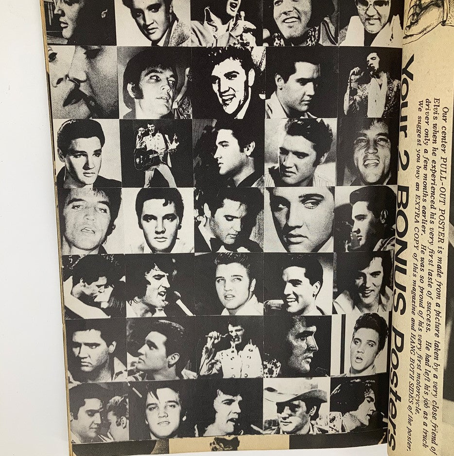 VTG Teen Bag Magazine 1977 The Elvis Presley Story w Poster No Label