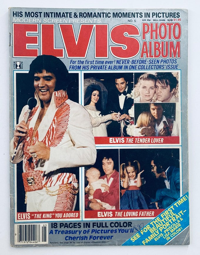 VTG Modern Screen Magazine 1980 No. 5 Elvis Presley w Poster No Label