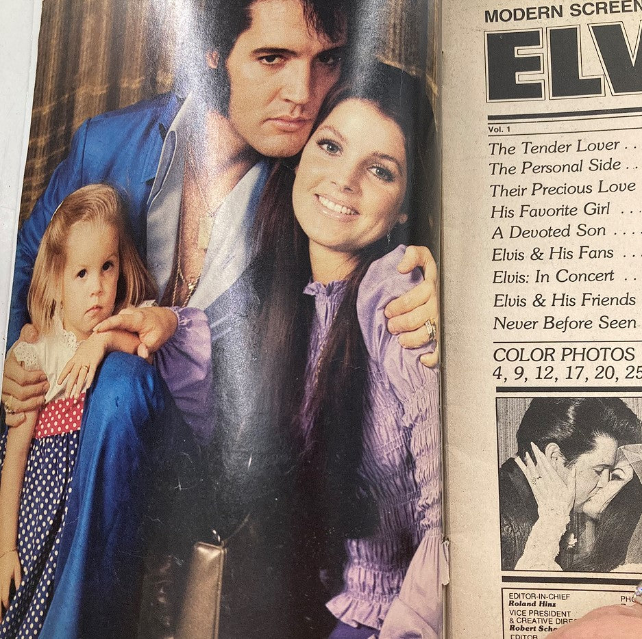 VTG Modern Screen Magazine 1980 No. 5 Elvis Presley w Poster No Label