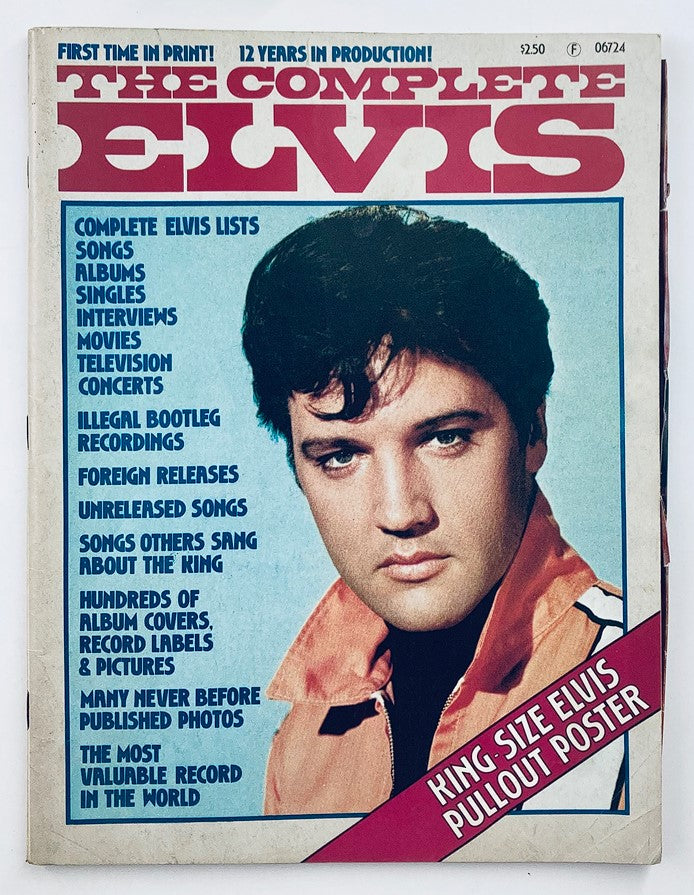 VTG 1977 The Complete Elvis Presley Magazine No Label w Poster