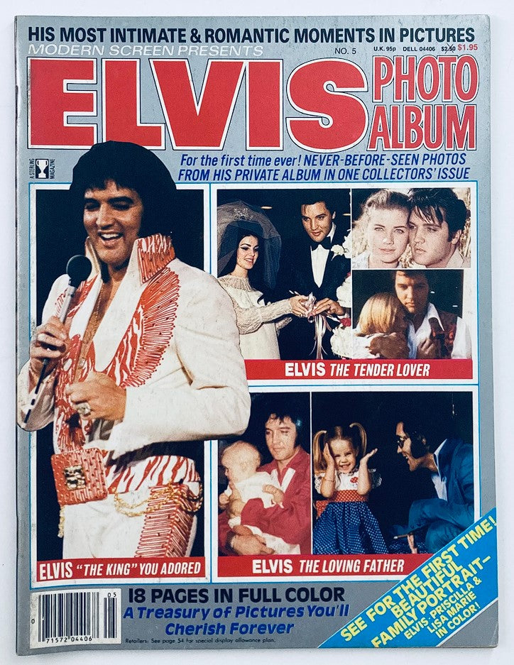 VTG Modern Screen Magazine 1980 #5 Elvis Presley Photo Album w Poster No Label