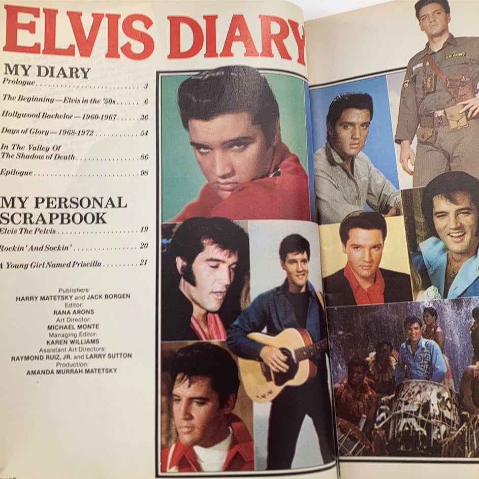 VTG Platinum Magazine 1979 #6 Elvis Presley Diary w Poster No Label