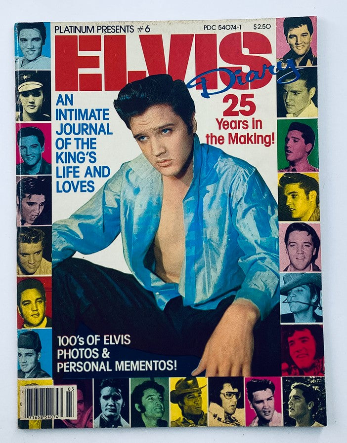 VTG Platinum Magazine 1979 The Elvis Presley Diary Journal w Poster No Label