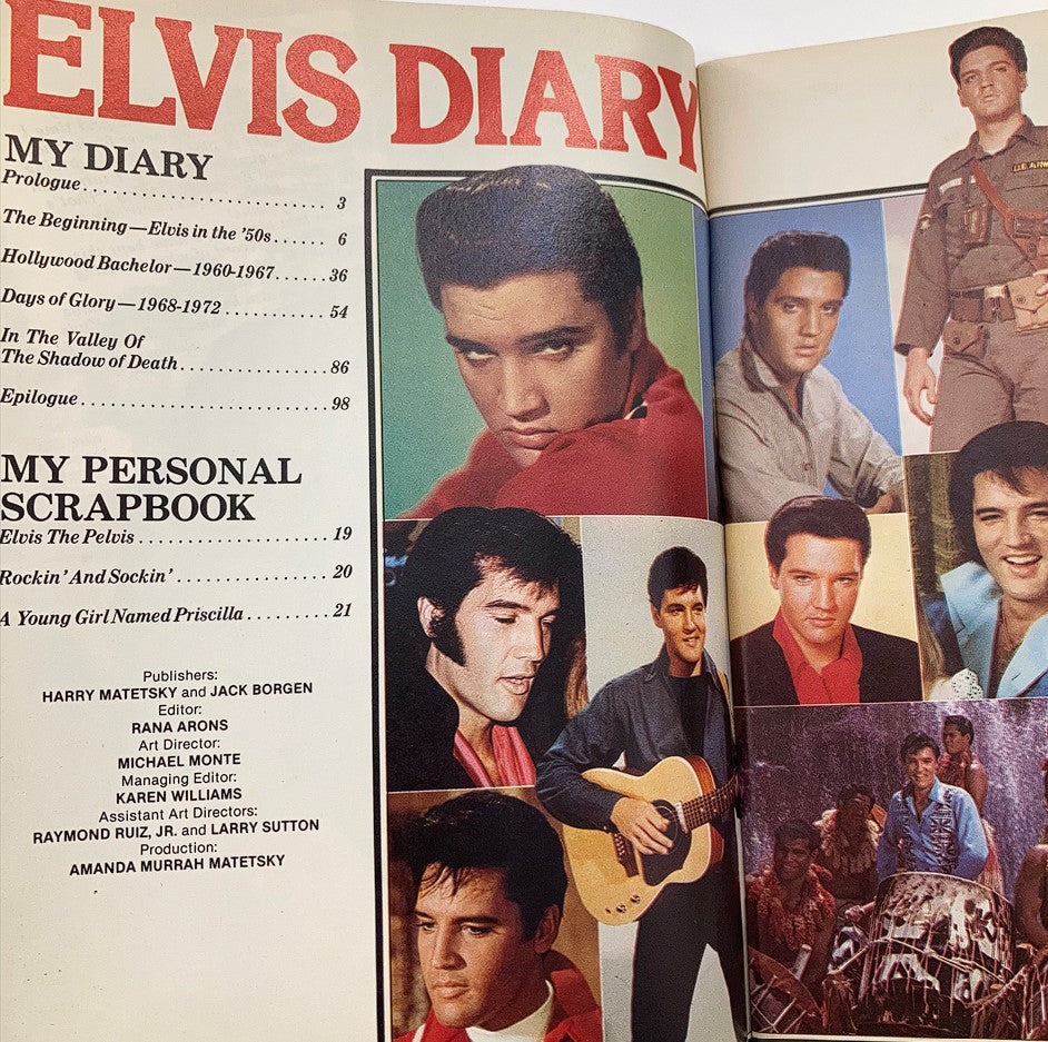 VTG Platinum Magazine 1979 The Elvis Presley Diary Journal w Poster No Label