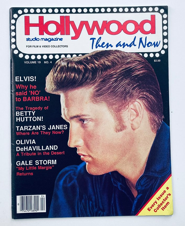 Hollywood Studio Magazine Then & Now April 1986 Vol 19 #4 Elvis Presley No Label