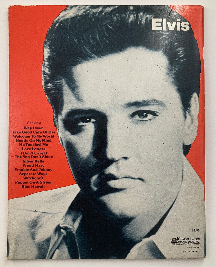 VTG 1971 Elvis Presley Music Book Songs Recorded by Elvis w Poster No Label