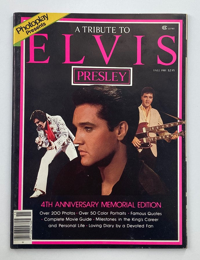 VTG Photoplay Magazine Fall 1981 A Tribute To Elvis Presley w Poster No Label