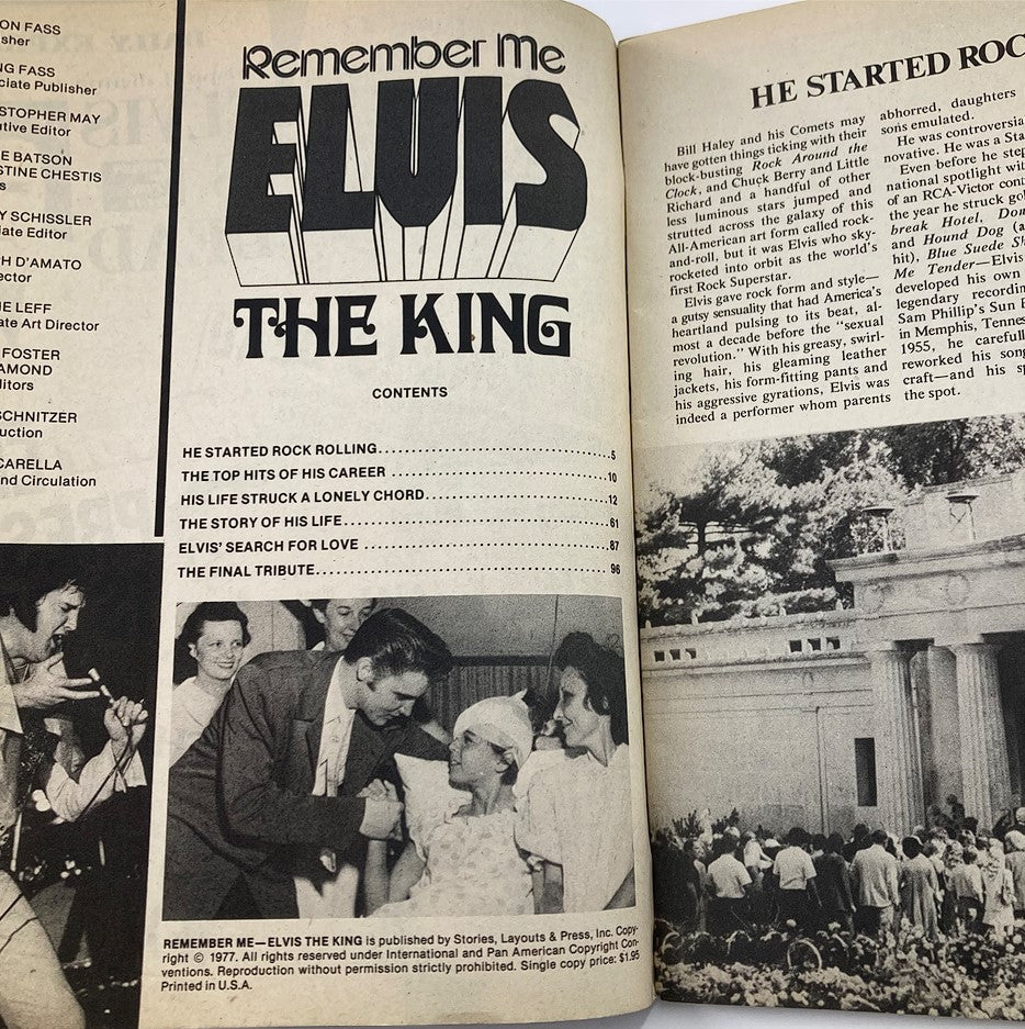 VTG 1977 Remember Me - Elvis Presley The King w Poster No Label