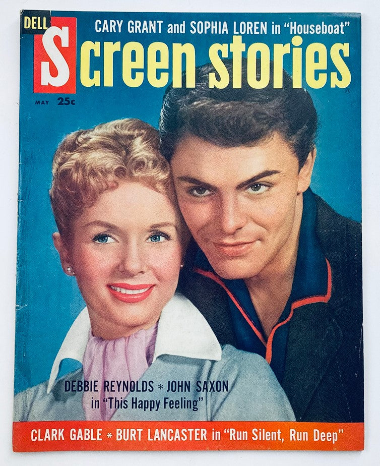 VTG Screen Stories Magazine May 1958 Debbie Reynolds and John Saxon No Label