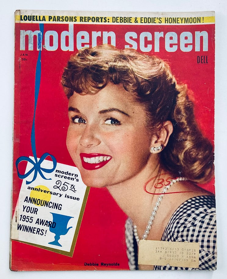 VTG Modern Screen Magazine January 1956 Vol 50 #1 Debbie Reynolds Cover