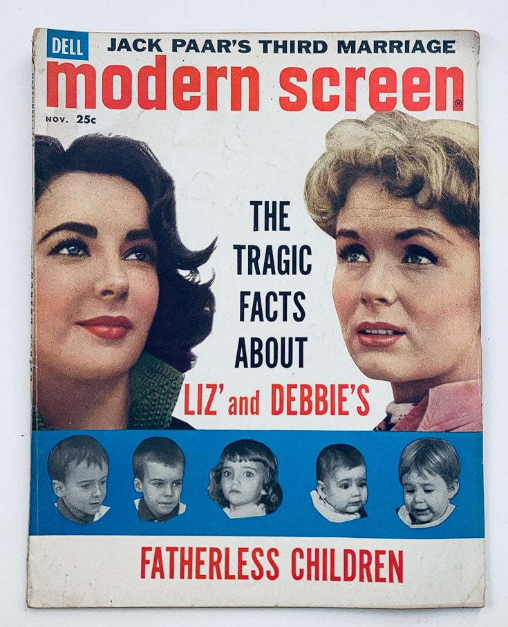 VTG Modern Screen Magazine November 1959 Liz Taylor & Debbie Reynolds No Label