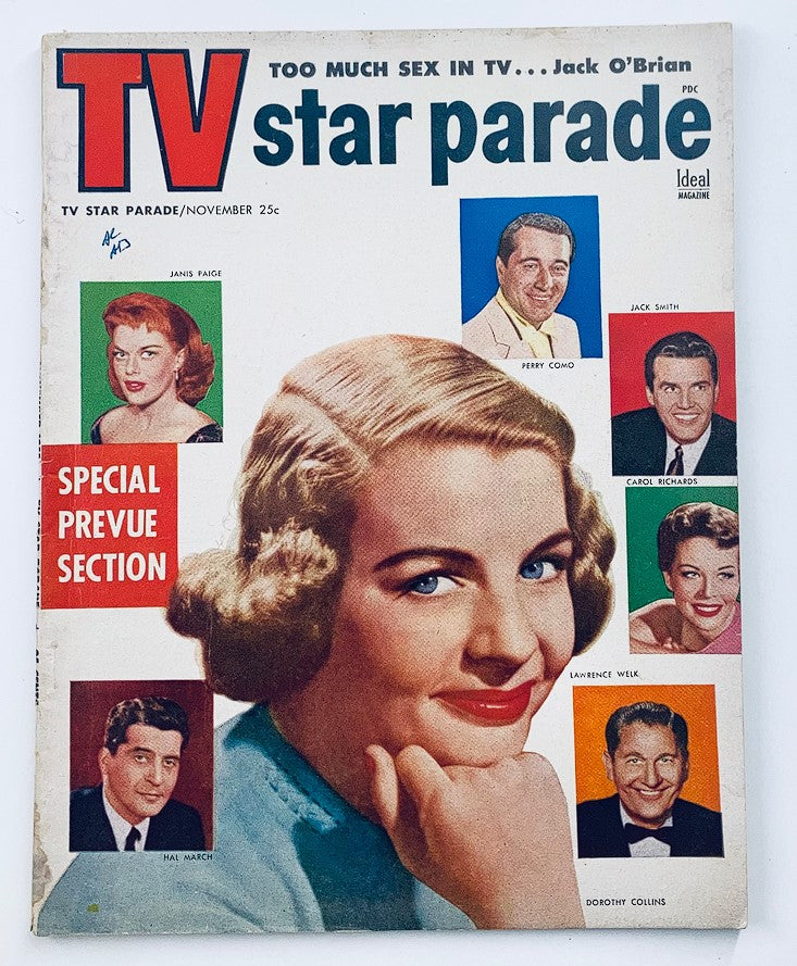 VTG TV Star Parade Magazine November 1955 Dorothy Collins, Janis Paige No Label