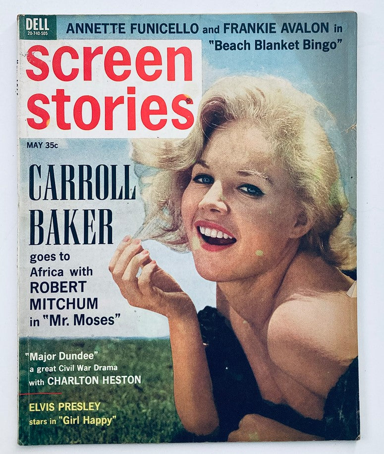 VTG Screen Stories Magazine May 1965 Vol 64 #5 Carroll Baker No Label