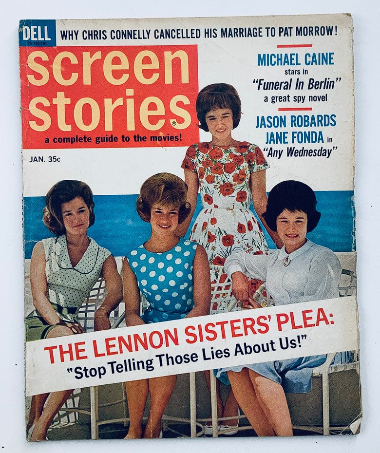 VTG Screen Stories Magazine January 1967 Vol 66 #1 The Lennon Sisters No Label