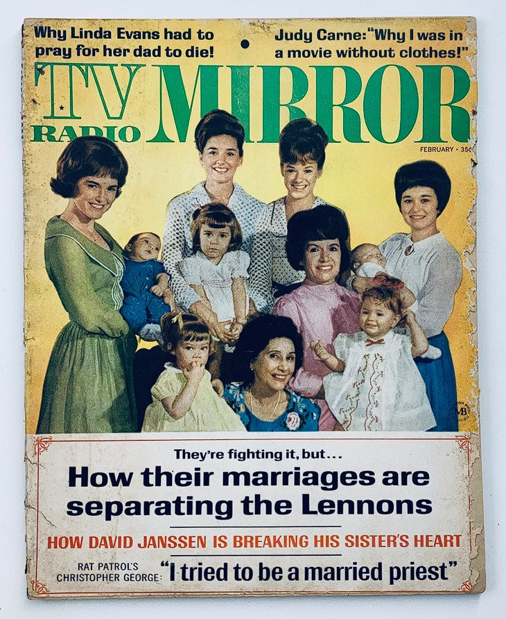 VTG TV Radio Mirror Magazine February 1967 Vol 67 #3 The Lennons No Label