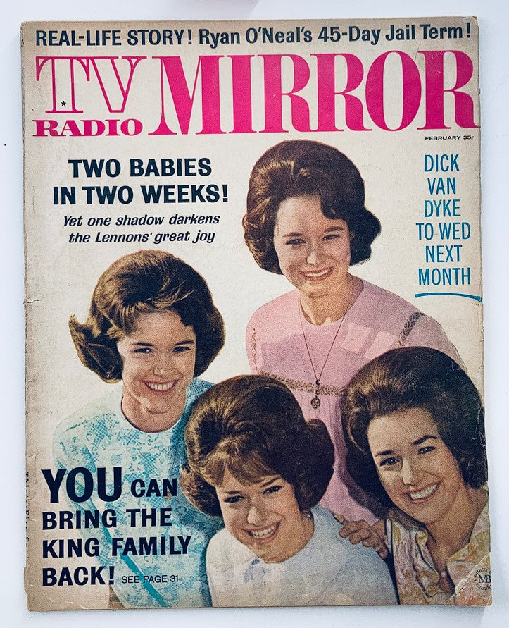 VTG TV Radio Mirror Magazine February 1966 Vol 65 #3 The Lennons No Label