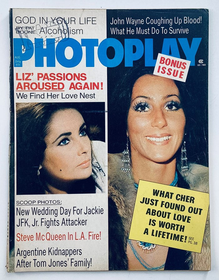 VTG Photoplay Magazine August 1974 Vol 86 #2 Cher and Elizabeth Taylor No Label