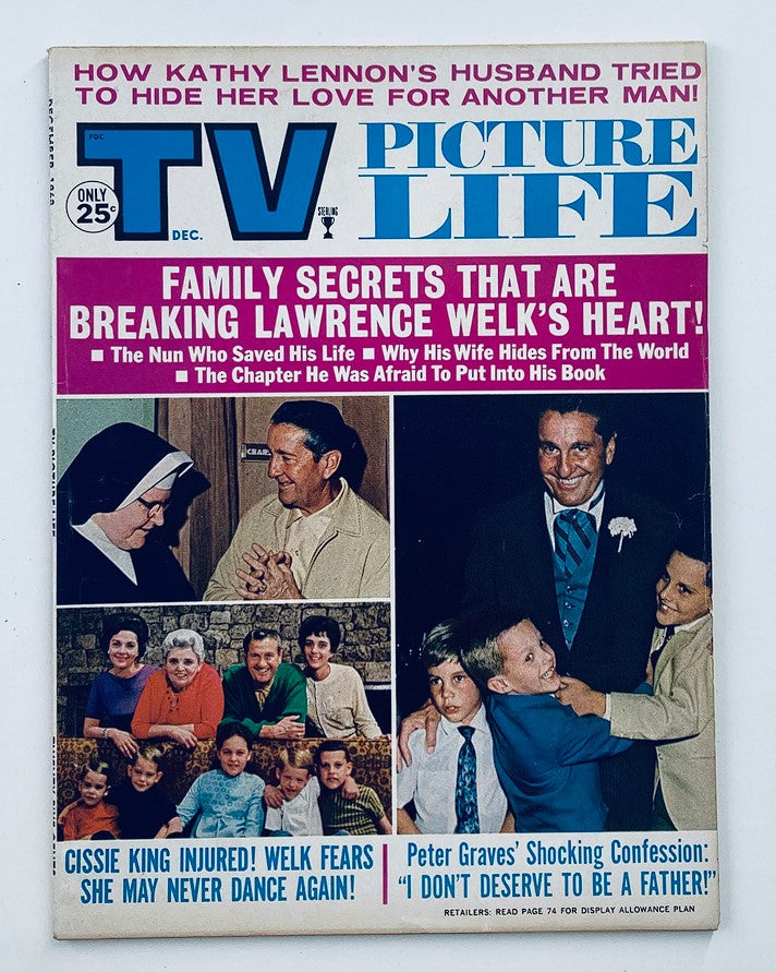 VTG TV Picture Life Magazine December 1968 Vol 13 #12 Lawrence Welk No Label