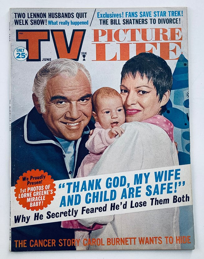 VTG TV Picture Life Magazine June 1968 Vol 13 #6 Carol Burnett No Label