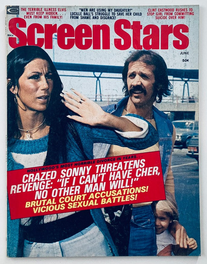 VTG Screen Stars Magazine June 1974 Vol 32 #6 Sonny and Cher No Label