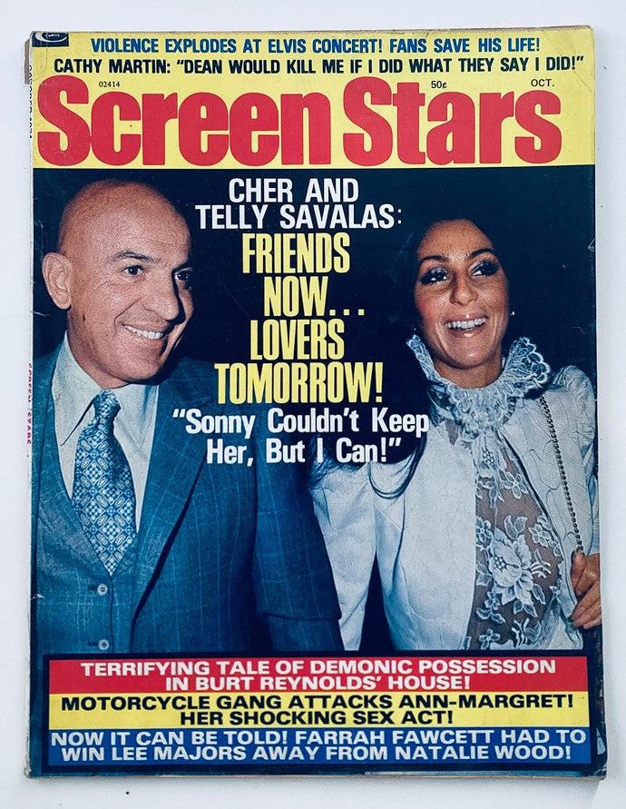 VTG Screen Stars Magazine October 1974 Vol 32 #10 Cher & Telly Savalas No Label