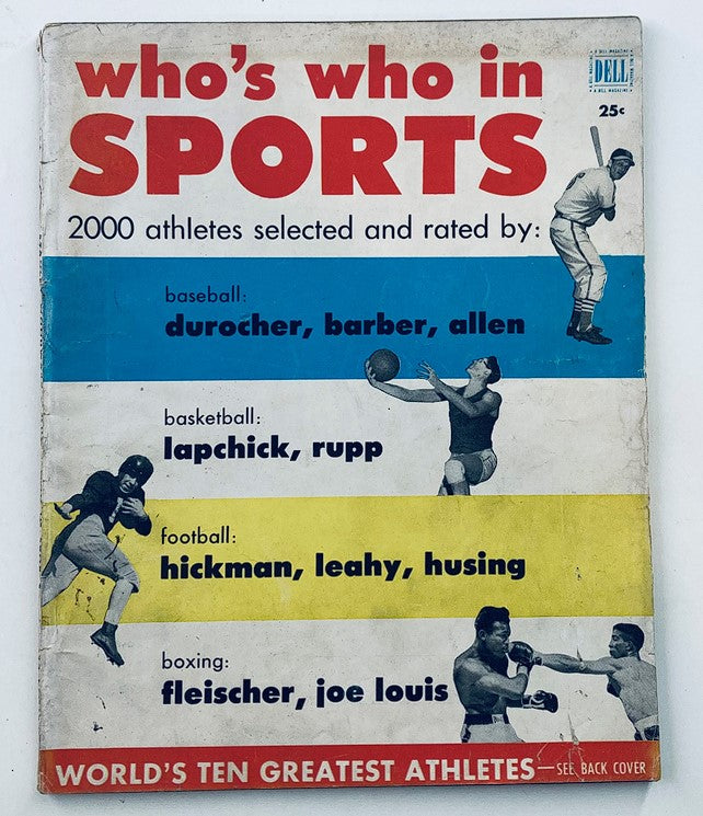 VTG Dell Magazine Who's Who in Sports 1952 The 1951 Ten Best Athletes No Label