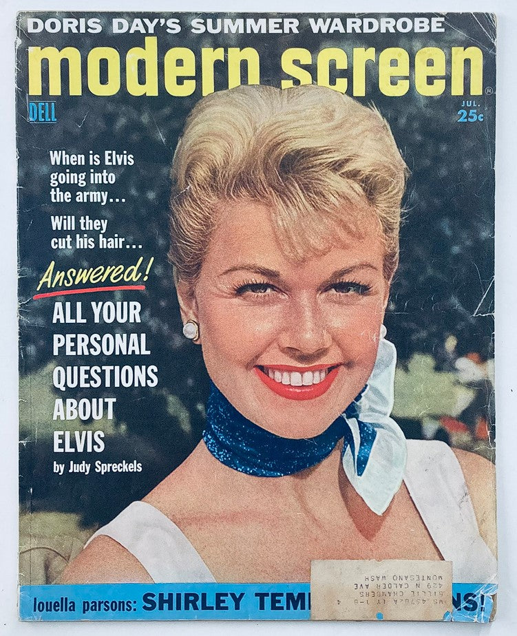 VTG Modern Screen Magazine July 1957 Vol 51 #7 Doris Day and Shirley Temple