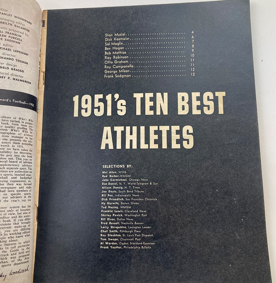 VTG Dell Magazine Who's Who in Sports 1952 The 1951 Ten Best Athletes No Label