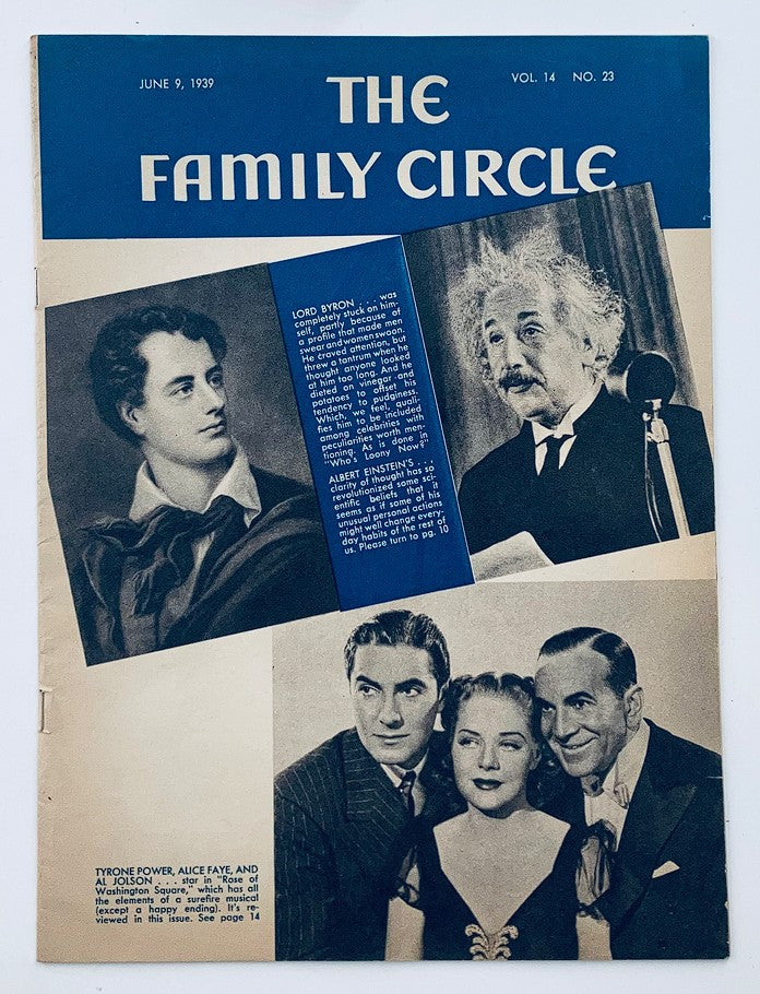 The Family Circle Magazine, June 9, 1932, Vol 14 #23 cover featuring Albert Einstein, showcasing a historical perspective on 1930s America, appealing to vintage magazine collectors and science enthusiasts.