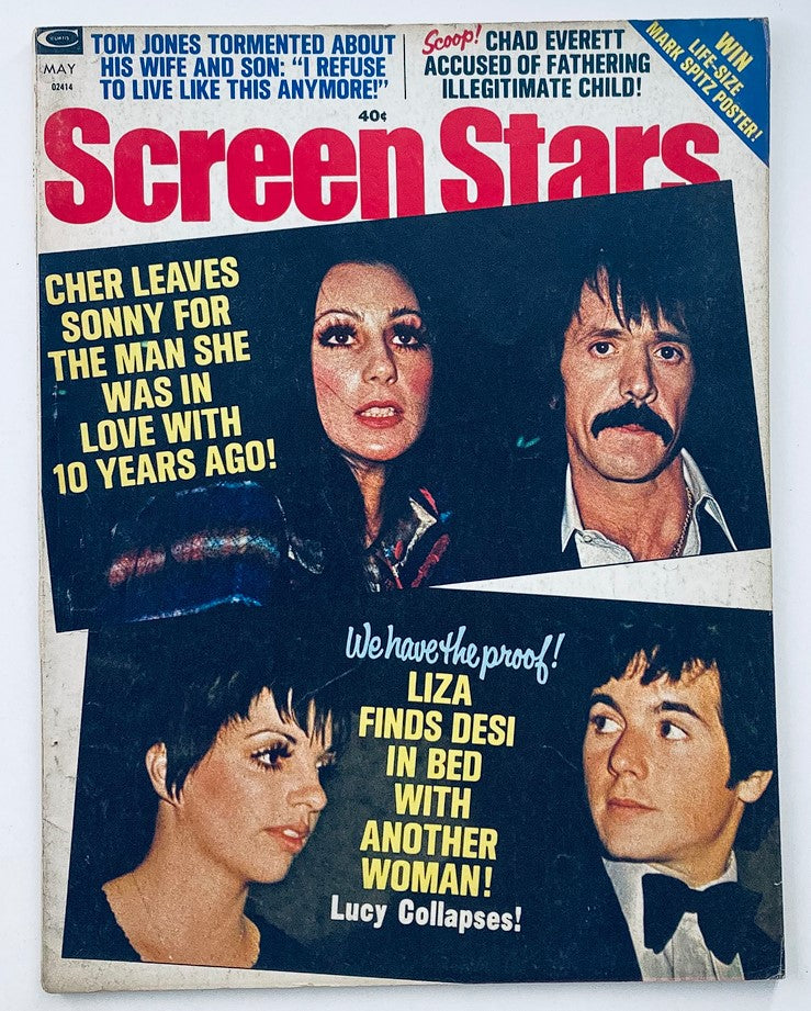 VTG Screen Stars Magazine May 1973 Vol 31 #5 Cher and Sonny No Label