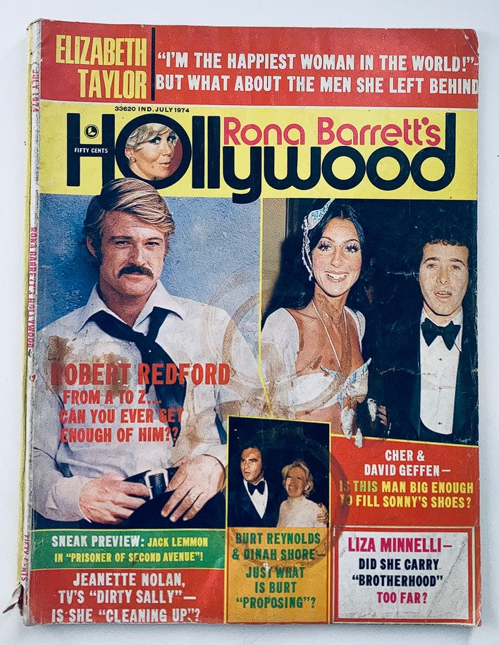 VTG Rona Barrett's Hollywood Magazine July 1974 Robert Redford No Label