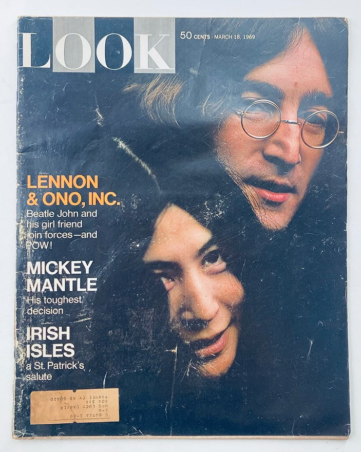 VTG Look Magazine March 18 1969 Vol 33 #6 Beatle John Lennon & Yoko Ono