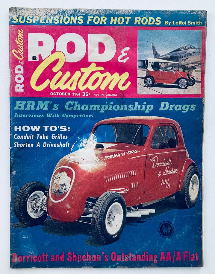 VTG Rod & Custom Magazine October 1964 Vol 12 #6 HRM Championship Drags No Label