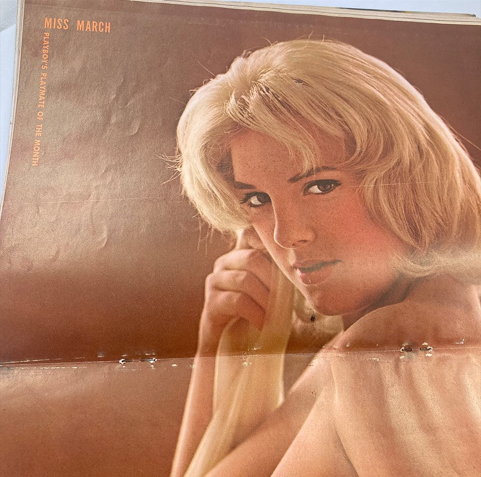 Centerfold of Playboy Magazine March 1962 featuring Playmate of the Month Pamela Gordon, highlighting her classic beauty.