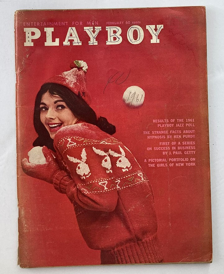 Playboy Magazine February 1961 Playmate Barbara Lawford w Centerfold No Label