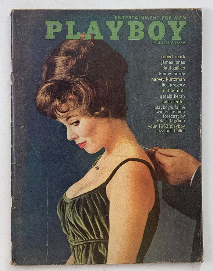 RES* VTG Playboy Magazine October 1962 Laura Young w Centerfold No Label