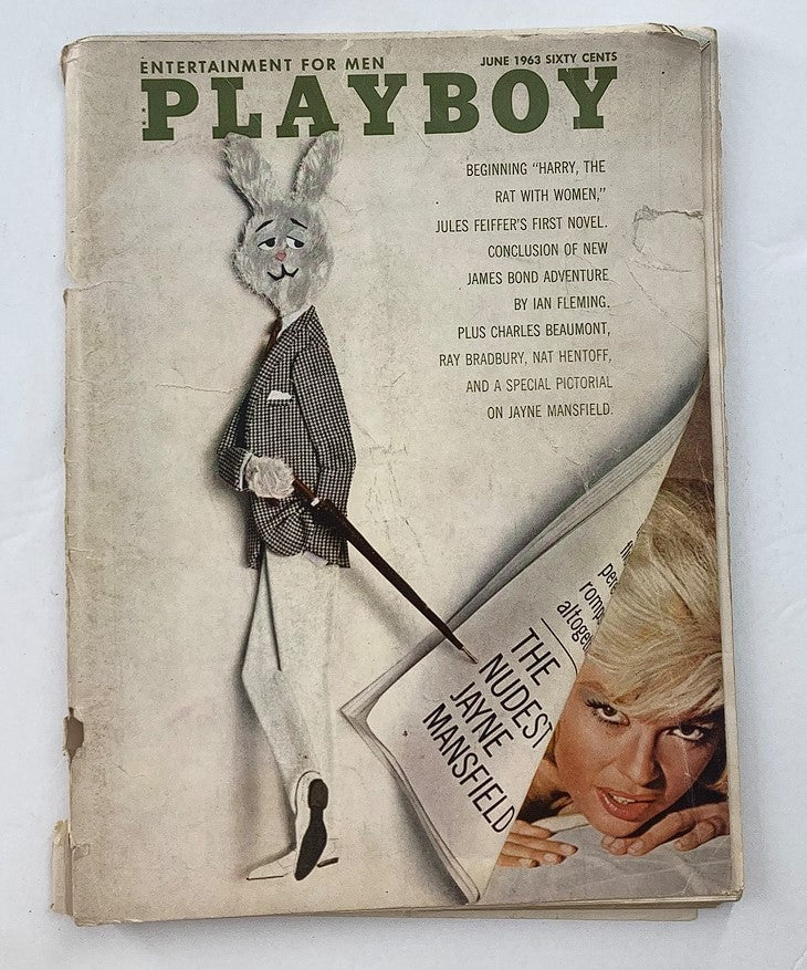 RES* Playboy Magazine June 1963 Playmate Connie Mason w Centerfold No Label