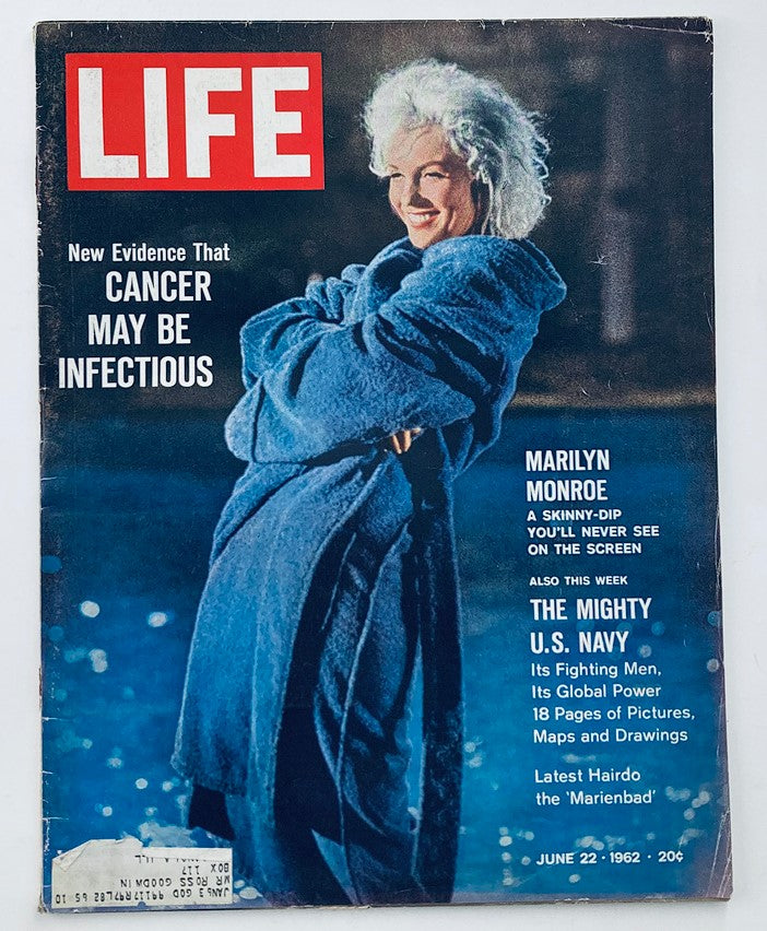 VTG Life Magazine June 22 1962 Vol 52 #25 Marilyn Monroe Dip On Screen