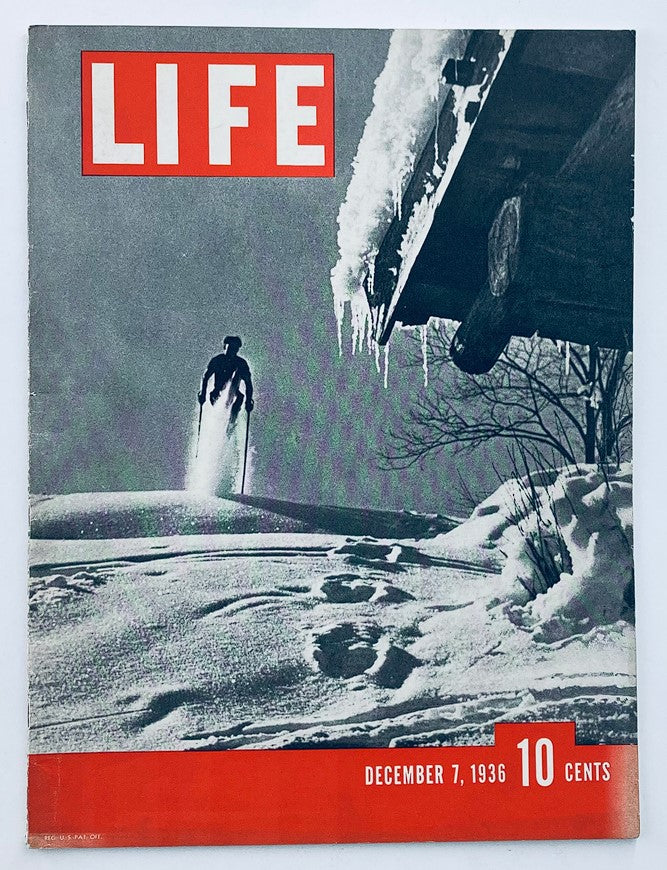 VTG Life Magazine December 7 1936 Vol 1 #3 A Photograph of Skiing Taken