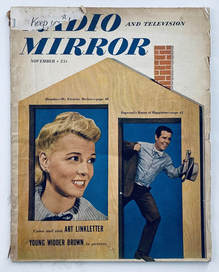 VTG Radio & TV Mirror Magazine November 1948 Penny Singleton & Arthur No Label