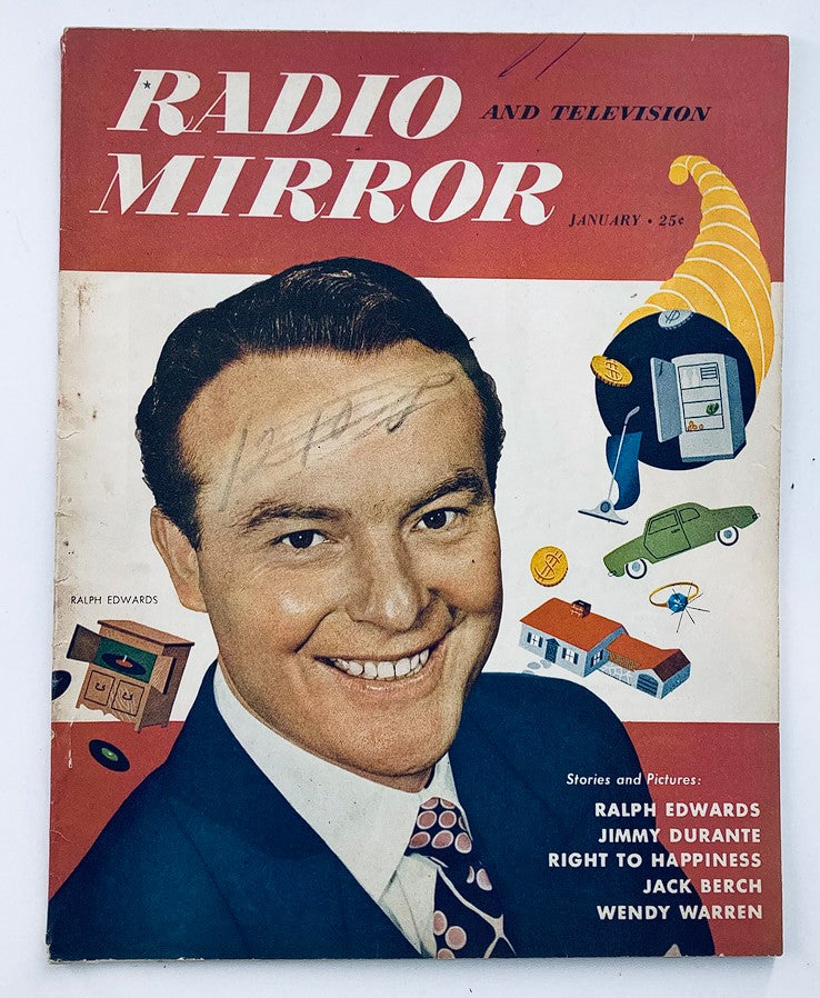 VTG Radio & Television Mirror Magazine January 1949 Ralph Edwards No Label