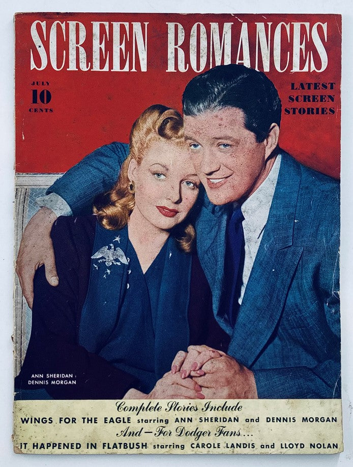 VTG Screen Romances Magazine July 1942 Anne Sheridan & Dennis Morgan No Label