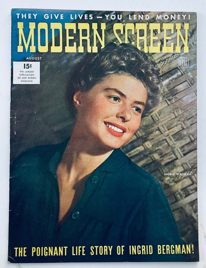 VTG Modern Screen Magazine August 1943 Vol 26 #3 Ingrid Bergman No Label