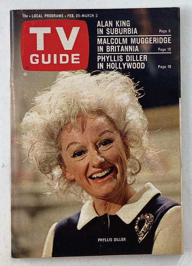 VTG TV Guide Magazine February 25 1967 Phyllis Diller NY Metro Ed. No Label